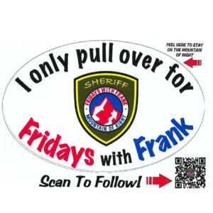Fridays With Frank Oval Sticker